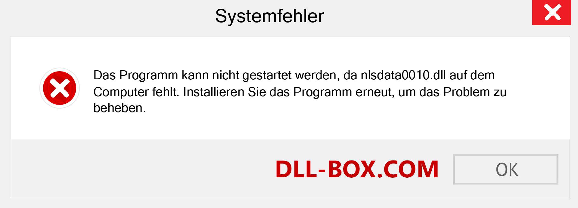 nlsdata0010.dll-Datei fehlt?. Download für Windows 7, 8, 10 - Fix nlsdata0010 dll Missing Error unter Windows, Fotos, Bildern