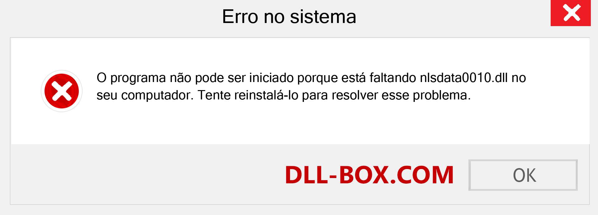 Arquivo nlsdata0010.dll ausente ?. Download para Windows 7, 8, 10 - Correção de erro ausente nlsdata0010 dll no Windows, fotos, imagens